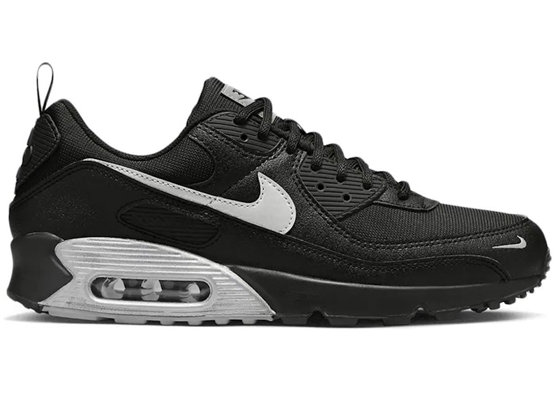 Nike Air Max 90 Black Metallic Silver Mini Swoosh Men s DX8969 001 US