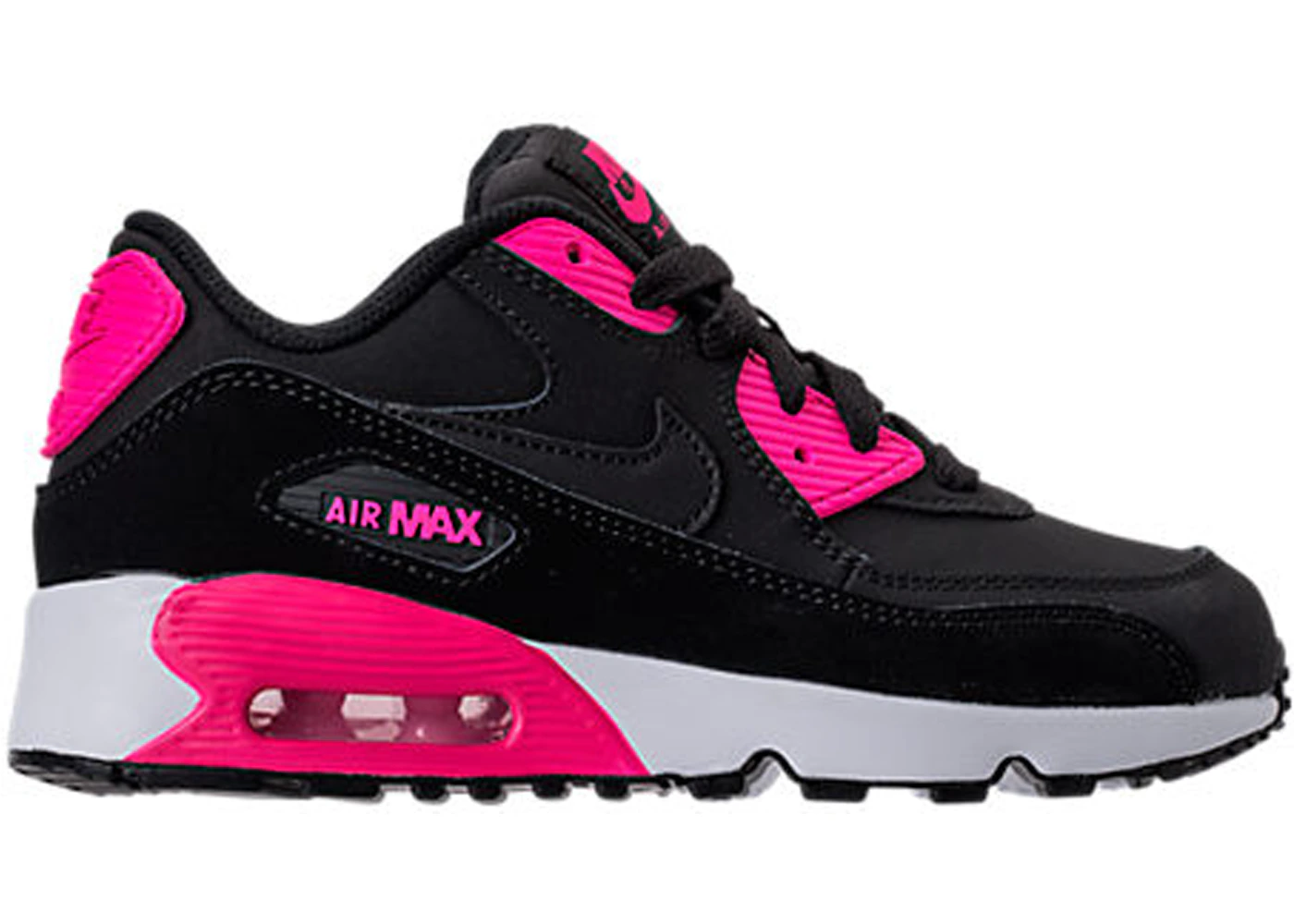 Pink and black nike sale air max 90