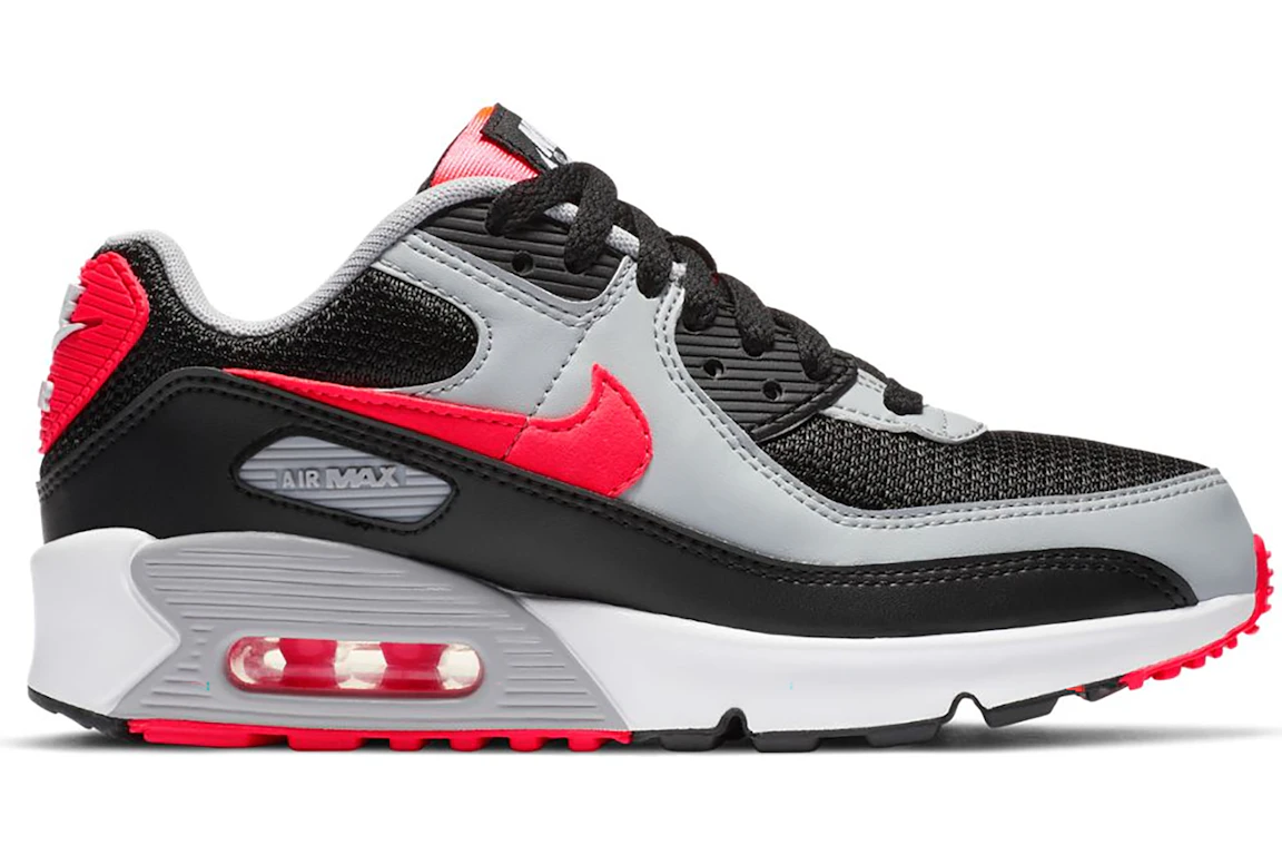 Nike Air Max 90 Black Radiant Red Wolf Grey (GS)