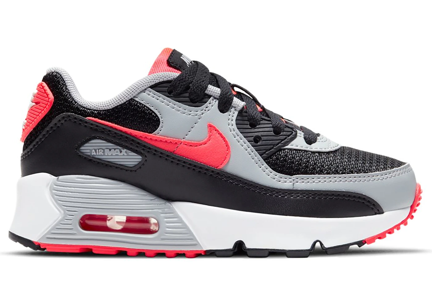 Air max 90 wolf grey black red hotsell