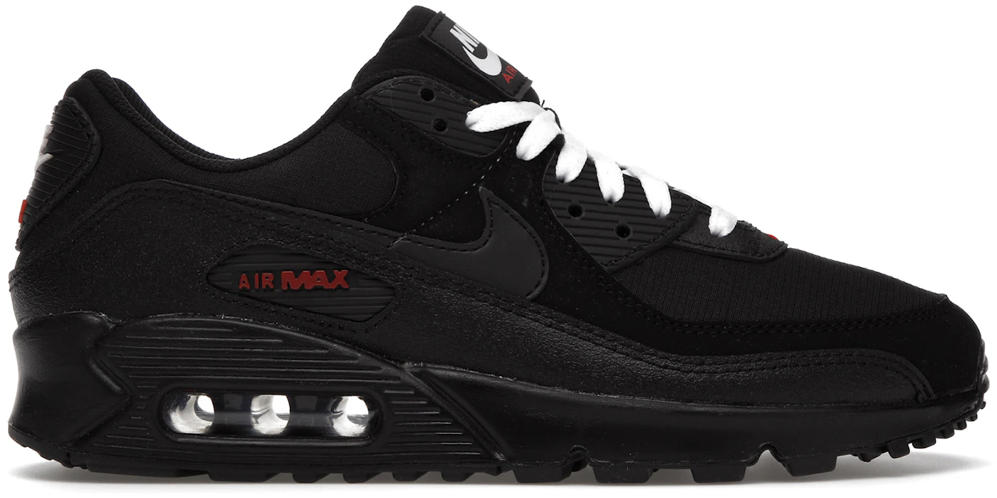 Nike Air Max 90 Black University Red for Sale, Authenticity Guaranteed