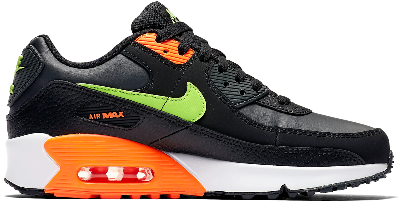 Nike Air Max 90 Black Total Orange Green (GS) - CV9643-001 - ES