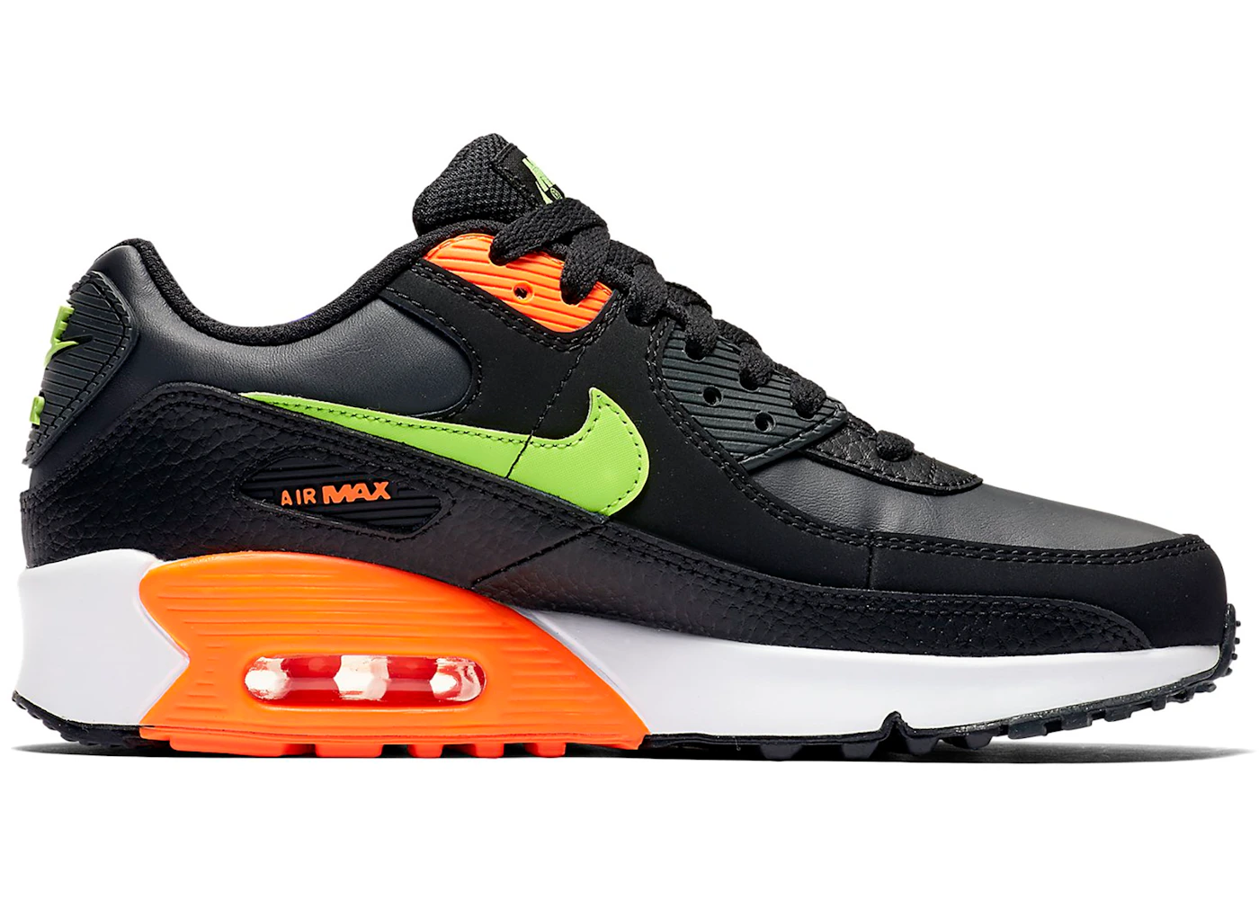 Nike Air Max 90 Black Total Orange Ghost Green GS CV9643 001 DE
