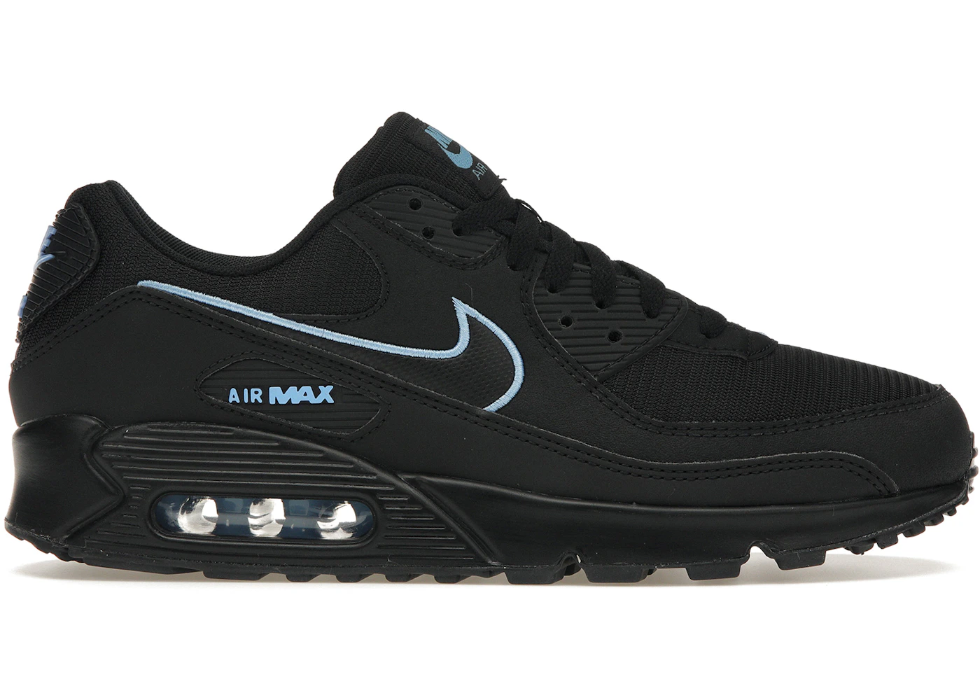 Mens Nike Air Max 90 Bleu Noir Jordan Nike Air Max 90 Noir/bleu