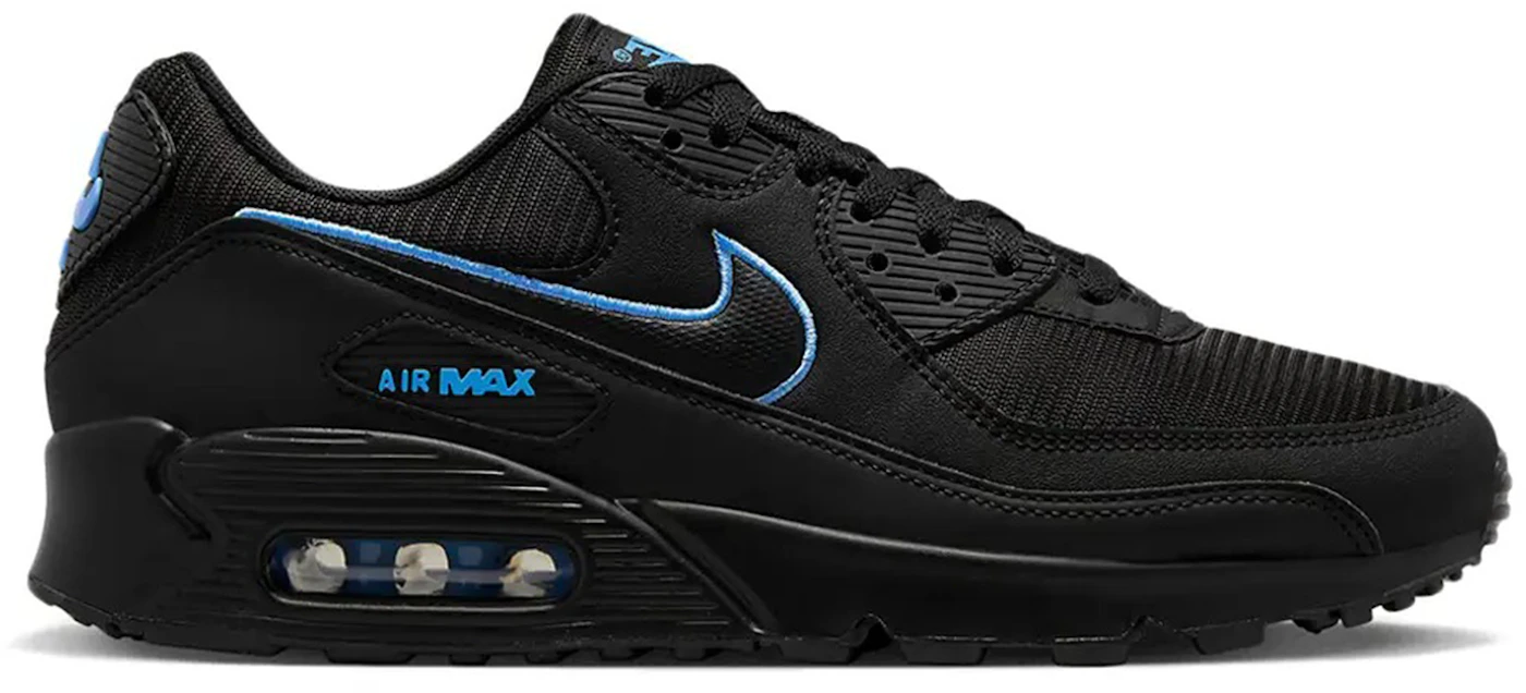 Nike Air Max 90 Black University Blue Men's - FJ4218-001 - US