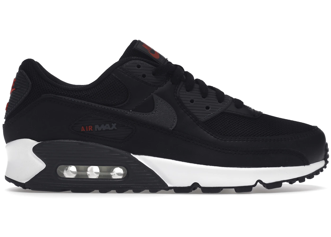 Nike air max 90 essential black and top red