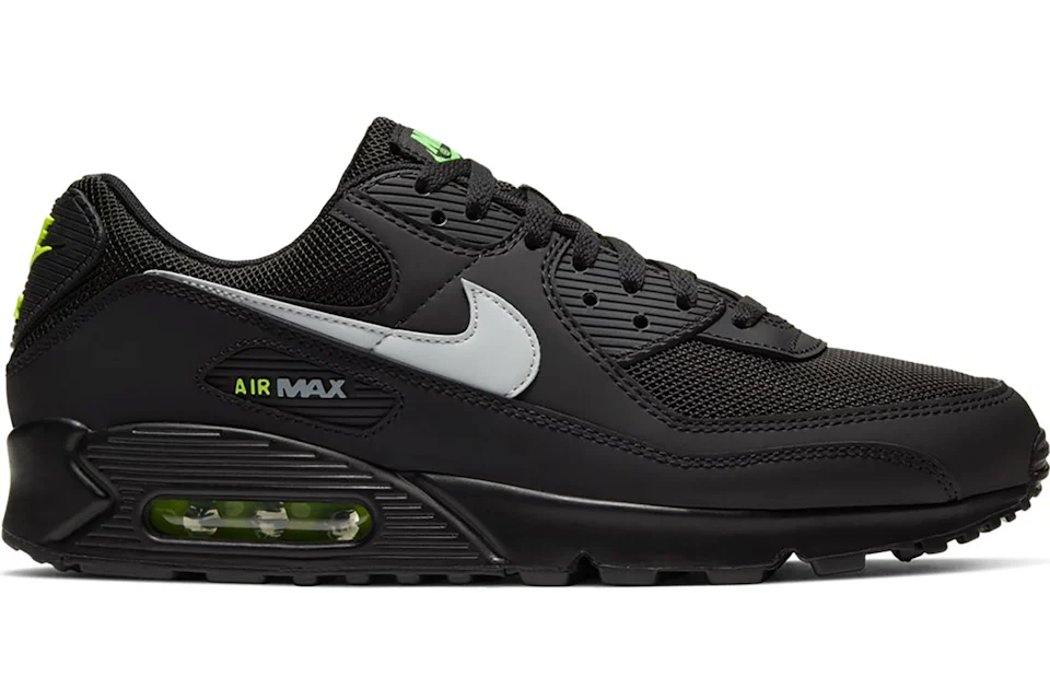 Air max 90 dark grey black volt best sale