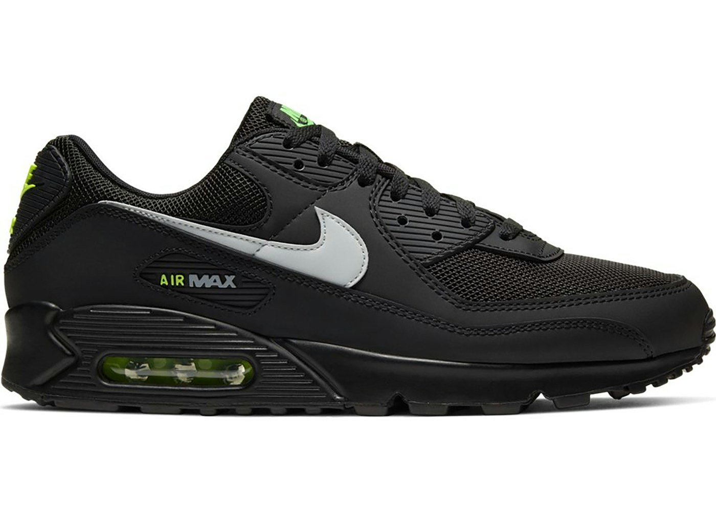 Nike Air Max 90 Black Volt Light Smoke Grey - CV1634-001