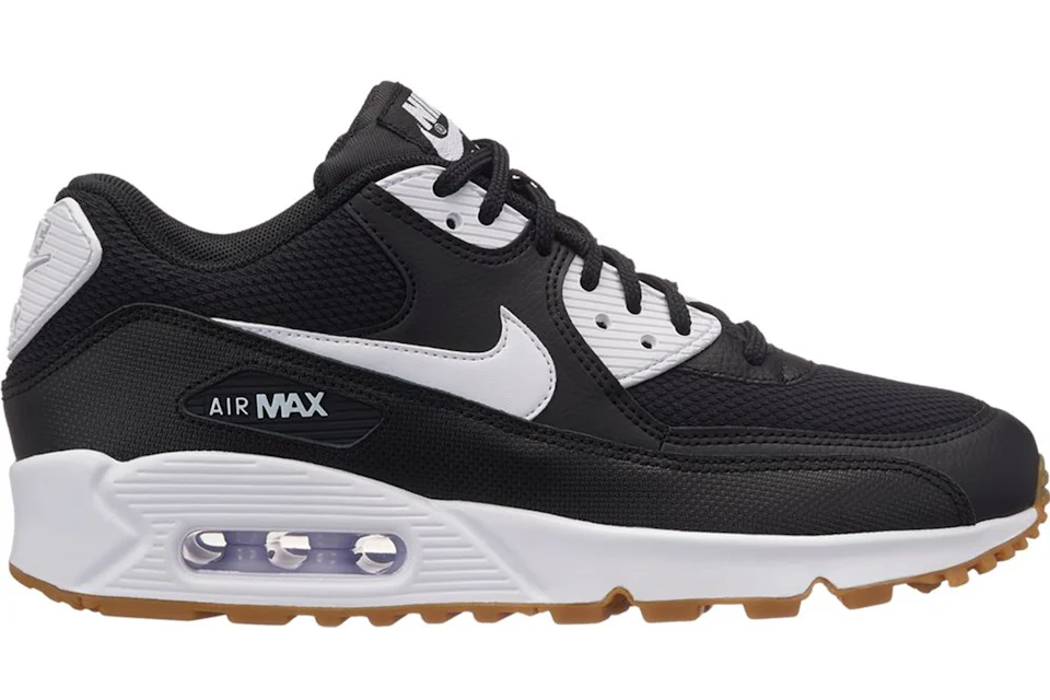 Nike Air Max 90 Black White Gum Women s 325213 055 US