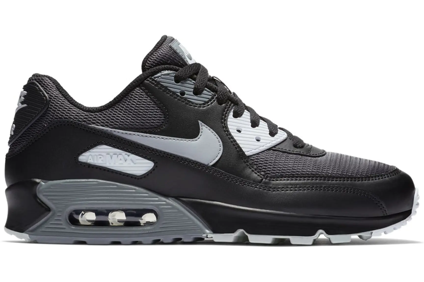 Nike Air Max 90 Black Wolf Grey Dark Grey Men's - AJ1285-003 - US