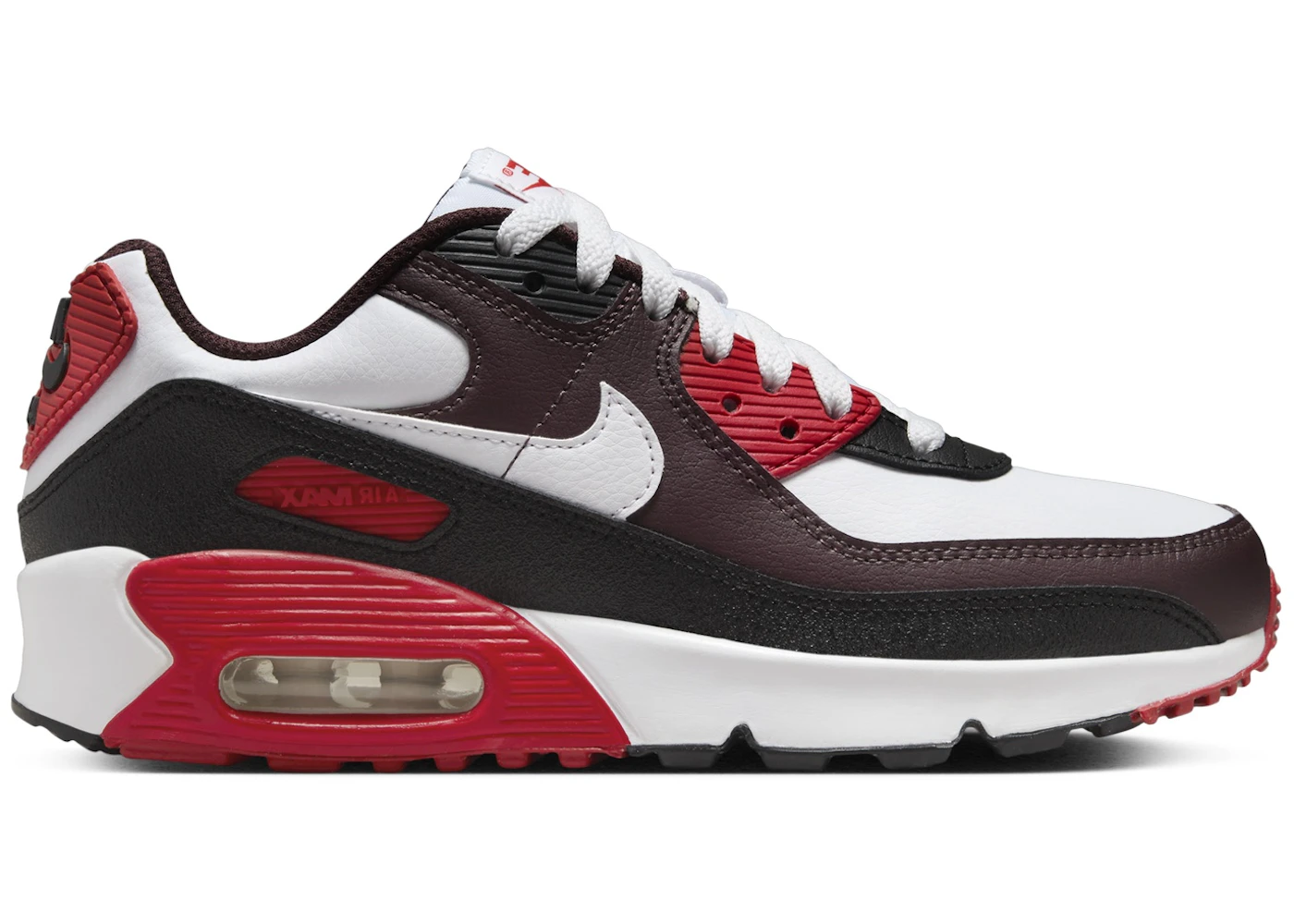 Nike Air Max 90 Burgundy Crush Black University Red White (GS