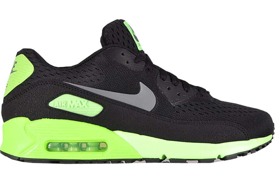 Nike Air Max 90 CMFT Black Dark Grey Flash Lime Men's - 599405-003 - US