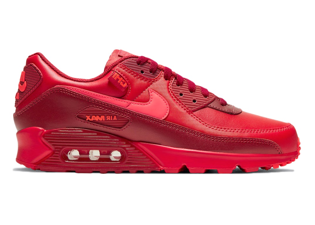Pre-owned Nike Air Max 90 City Special Chicago In Red/dark Red/red
