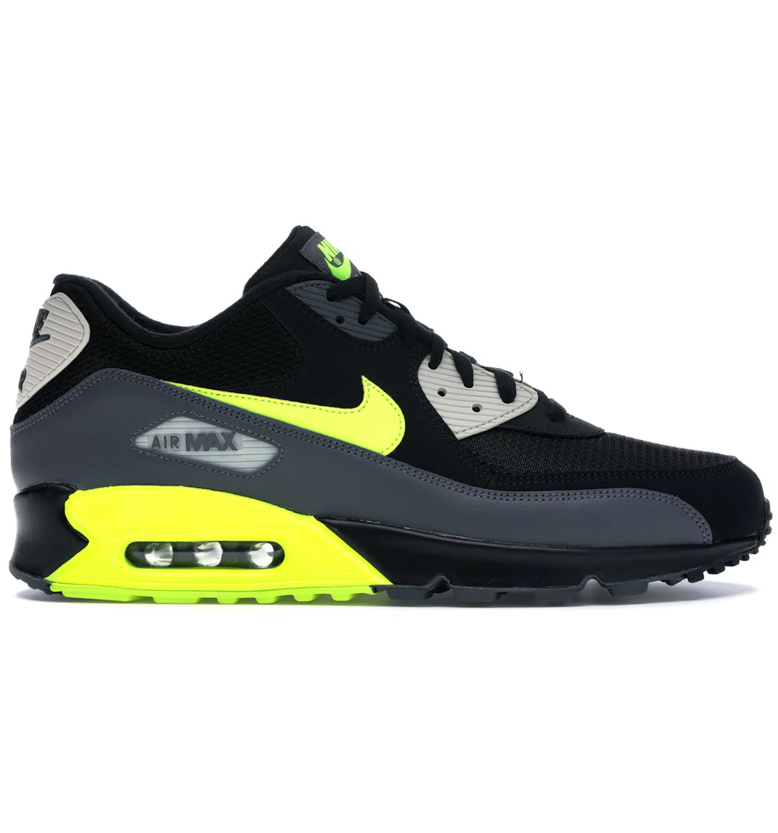 Air max 90 best sale dark grey black volt