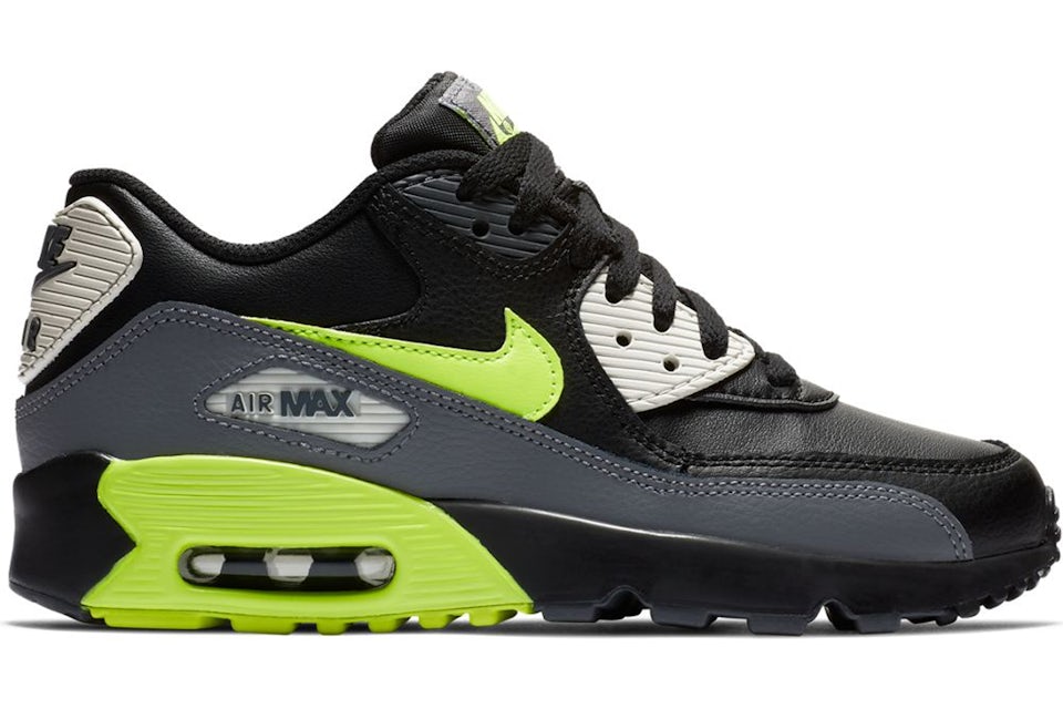 Nike Air Max 90 Dark Grey Volt Black GS Kids 833412 023 US