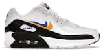 Nike Air Max 90 Double Swoosh Blanc Noir Doré Royal (ado)