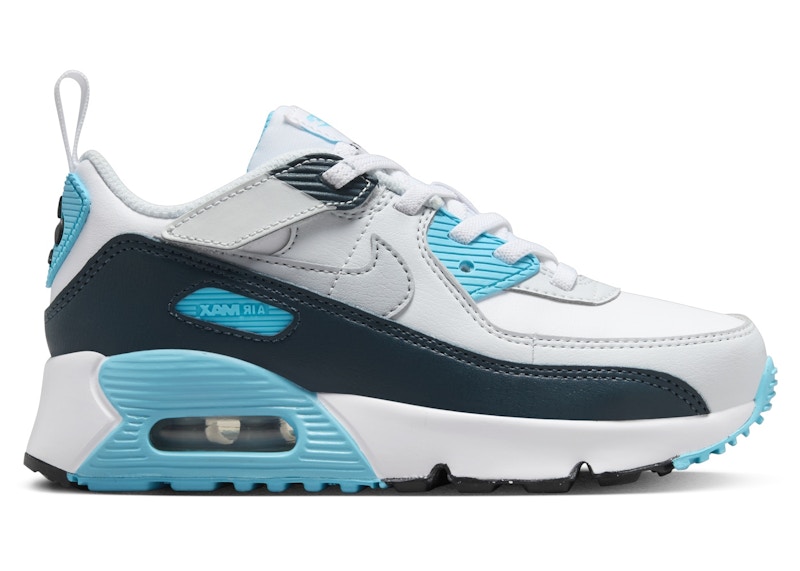 Pre-owned Nike Air Max 90 Easyon Wolf Grey Sneakers In White/baltic Blue/armory Navy