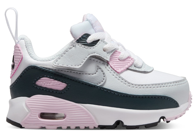 Pre-owned Nike Air Max 90 Easyon Wolf Grey Sneakers In White/pink Foam/armory Navy Blue In Multi