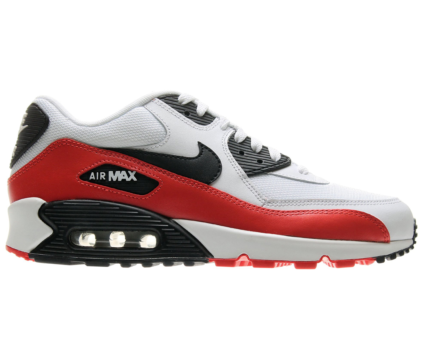 Nike Air Max 90 Essential White Black Light Crimson メンズ - 537384-116 - JP