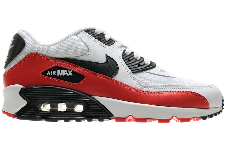 Nike Air Max 90 Essential White Black Light Crimson Men's - 537384-116 - US