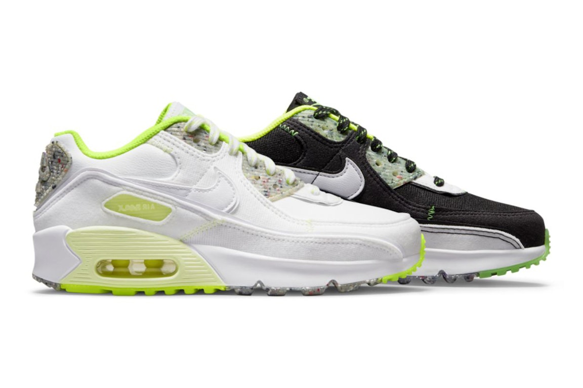 Pre-owned Nike Air Max 90 Exeter Edition (gs) In Black/iron Grey/volt