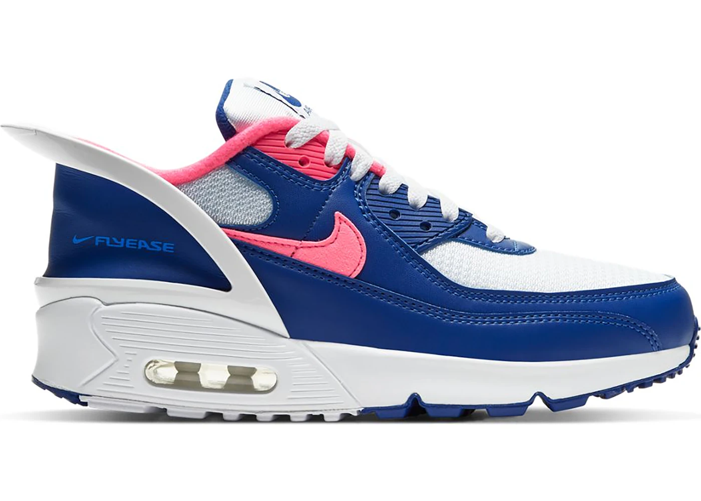 Nike Air Max 90 Flyease Deep Royal Blue Hyper Pink GS F r Kinder