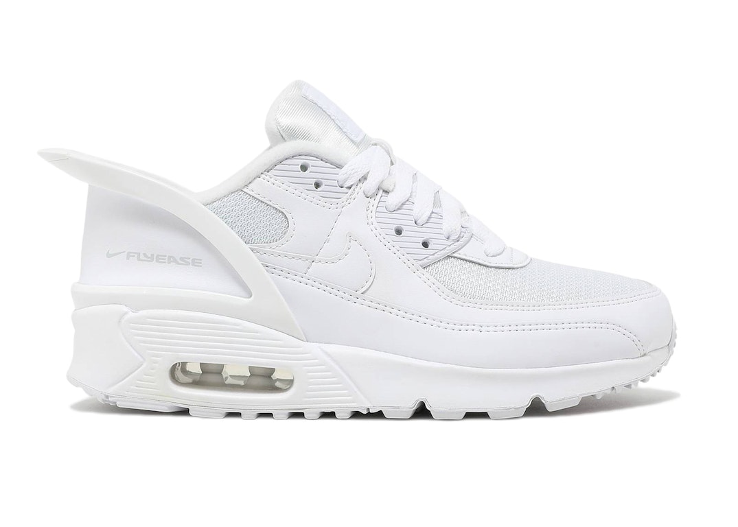 Pre-owned Nike Air Max 90 Flyease White (gs) In White/white