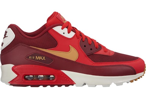 Gold and red nike air max sales