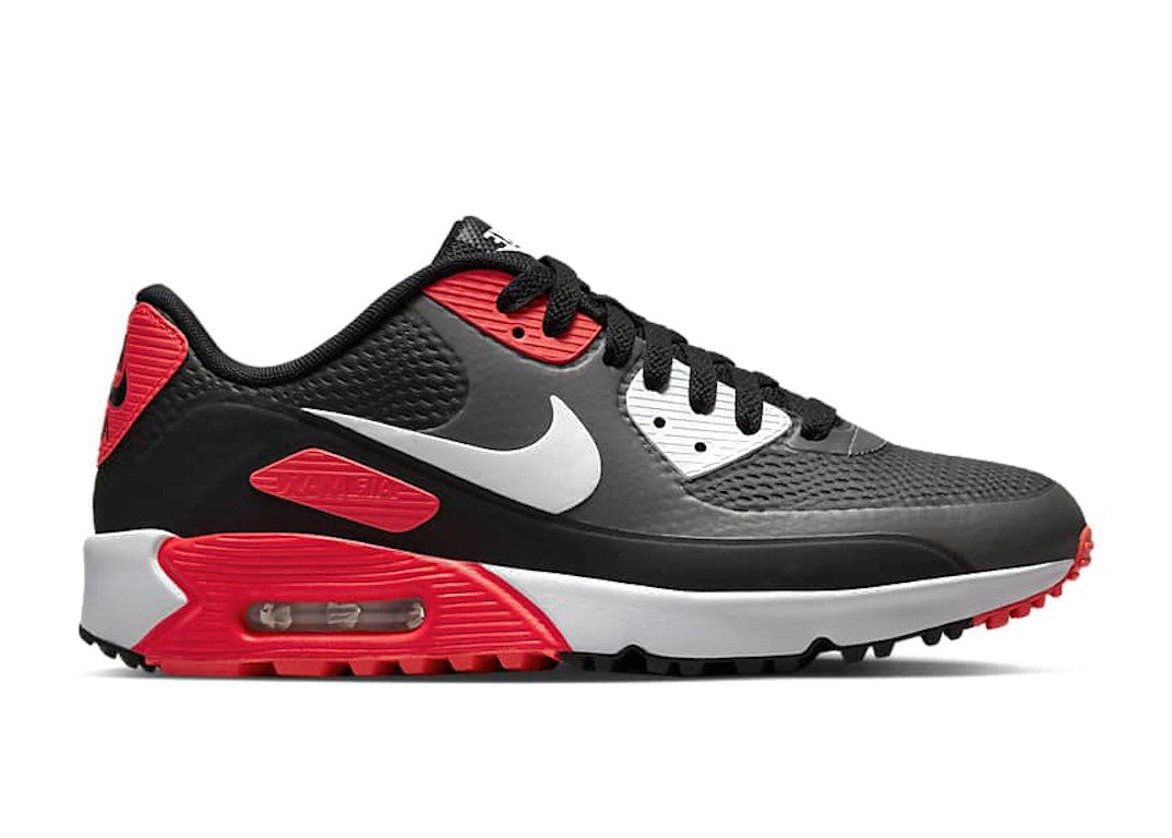 Pre-owned Nike Air Max 90 Golf Iron Grey Infra Red 23 In Iron Grey/black/infra Red 23
