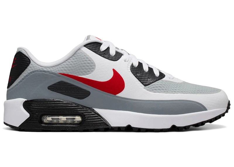 Nike Air Max 90 Golf White Light Smoke Grey Red Men's - HV9305-105