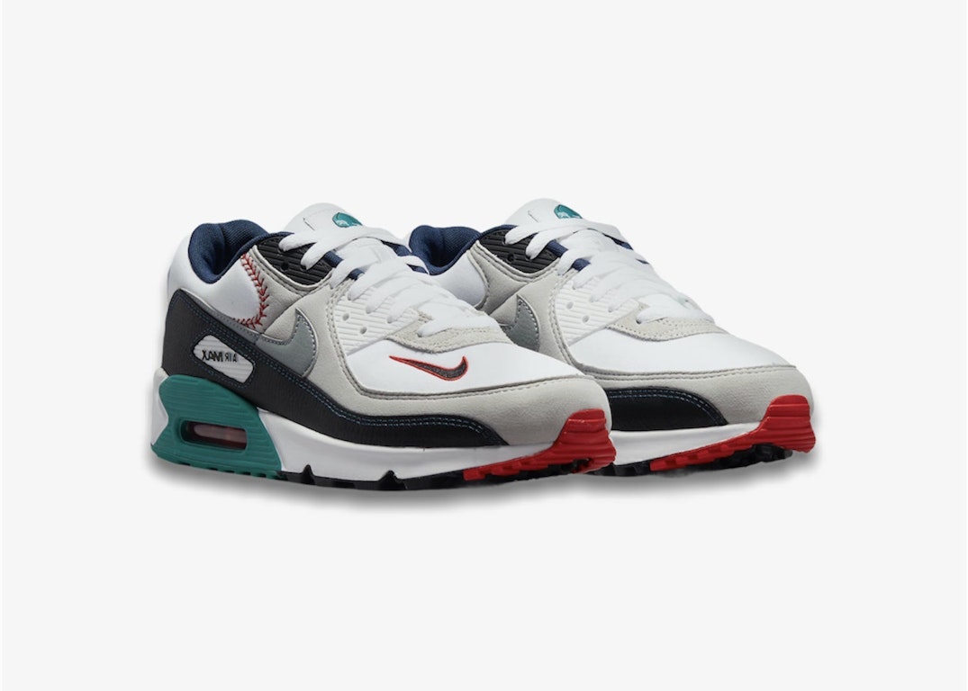 Pre-owned Nike Air Max 90 Griffey (gs) In White/fresh Water/grey Fog