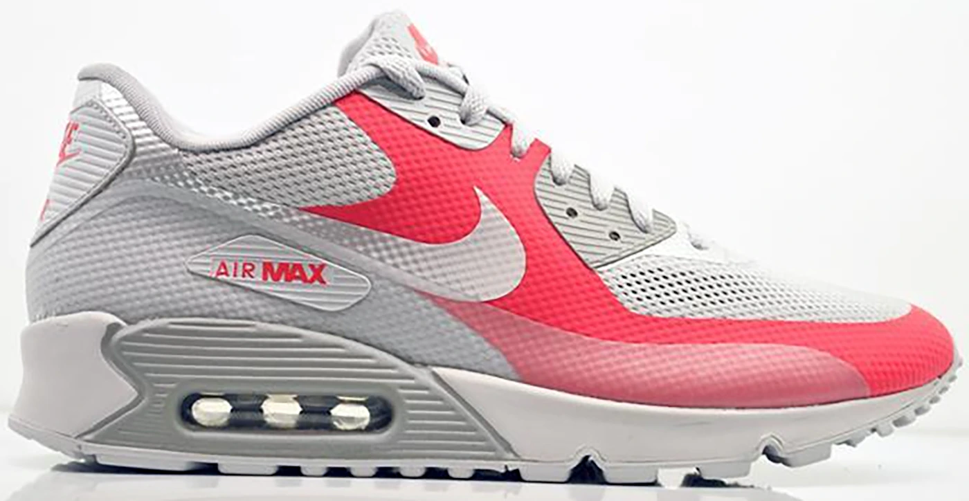 Nike Air Max 90 Hyperfuse Grey Solar Red Men's - 454446-016 - US