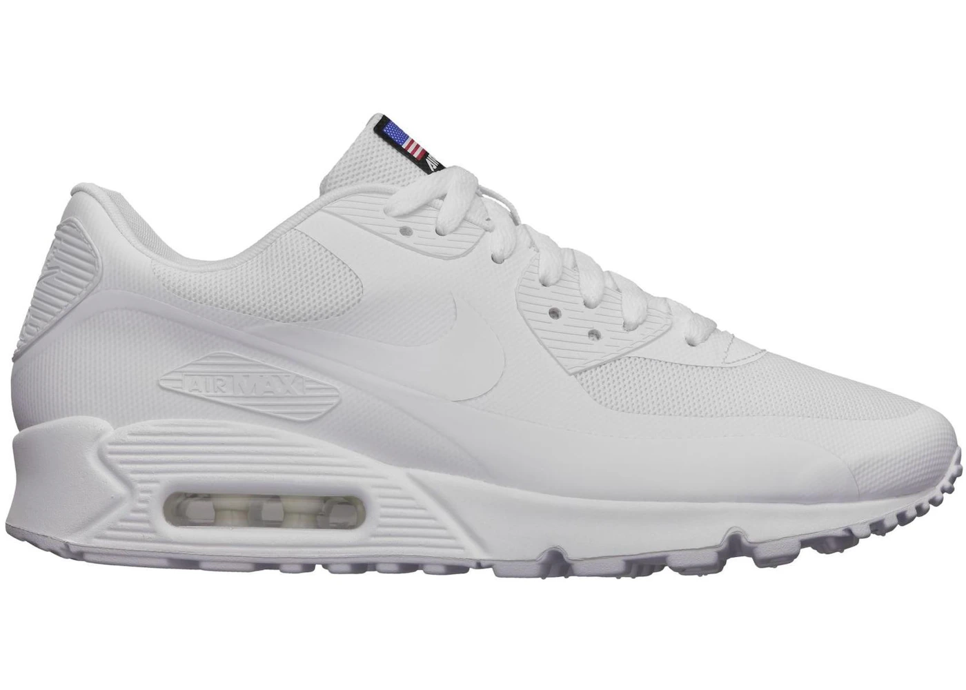 Breeding Flipper Facilities Nike Air Max 90 Hyperfuse Independence Day White - 613841-110