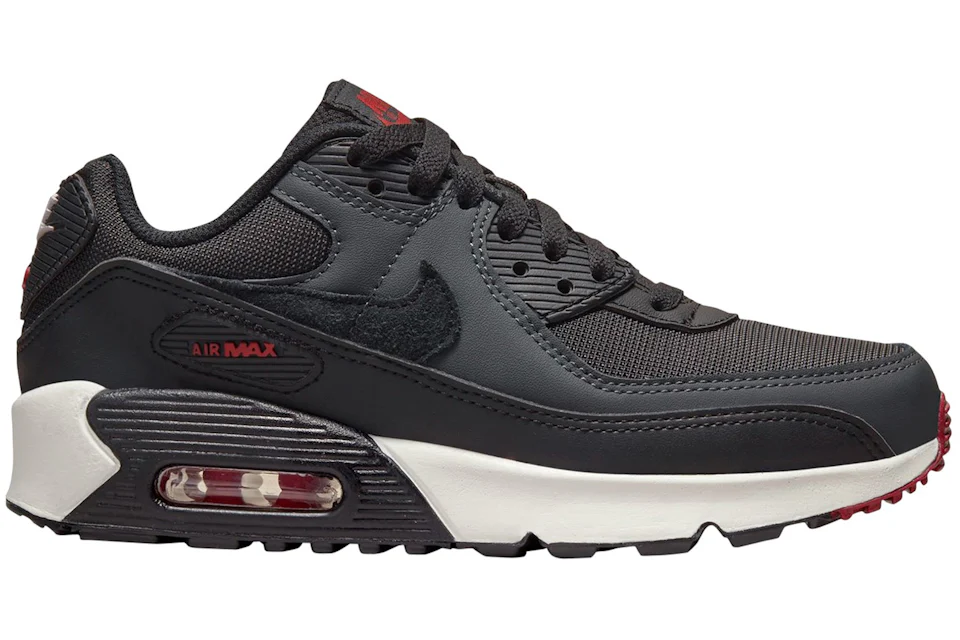 Nike Air Max 90 LTR Anthracite Team Red (GS) Kids' - CD6864-022 - US