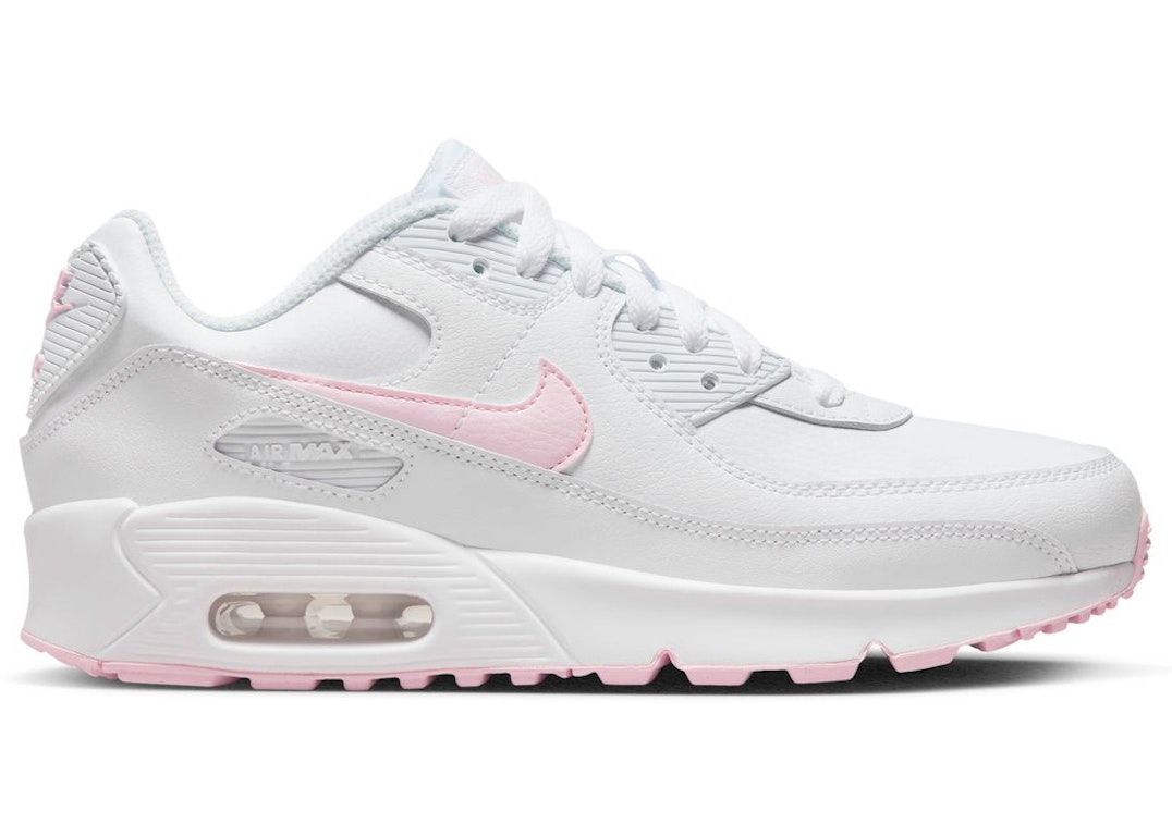 Pre-owned Nike Air Max 90 Ltr White Pink Foam (gs) In White/pink Foam-white-white