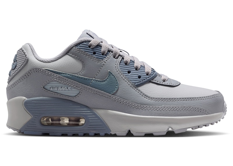 Nike Air Max 90 LTR Wolf Grey Stealth Armory Blue (GS) - CD6864