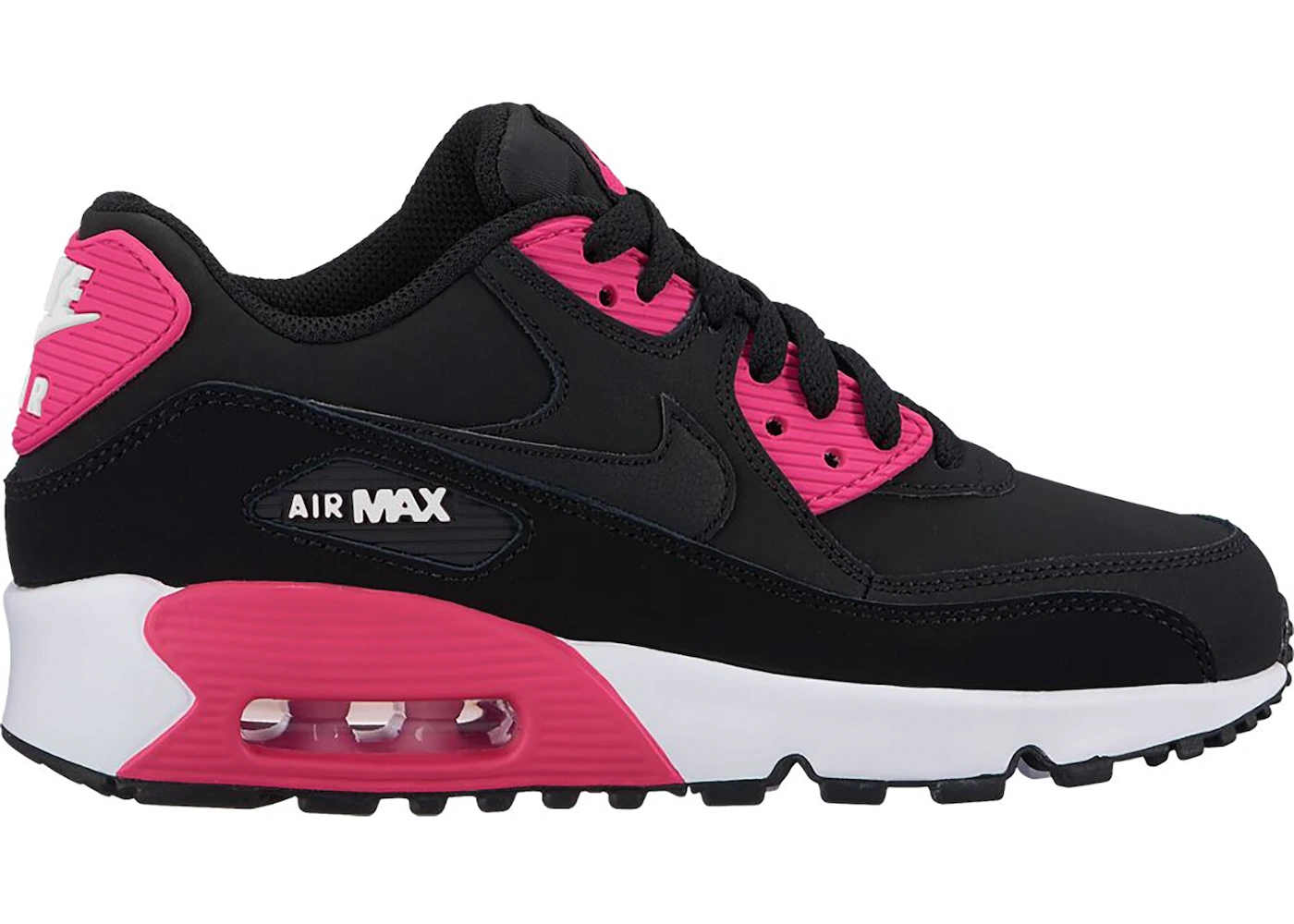 domestic Search engine marketing Dirty Nike Air Max 90 Leather Black Pink Prime (GS) - 833376-010 - US