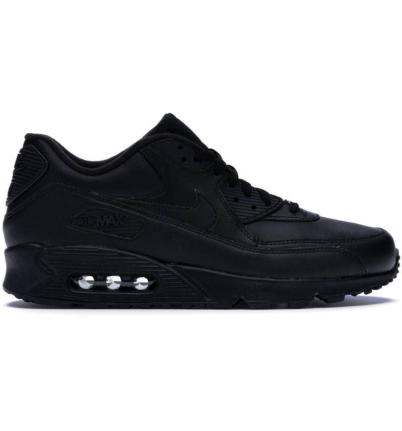 Nike Air Max 90 Leather Black Men's 302519-001 US