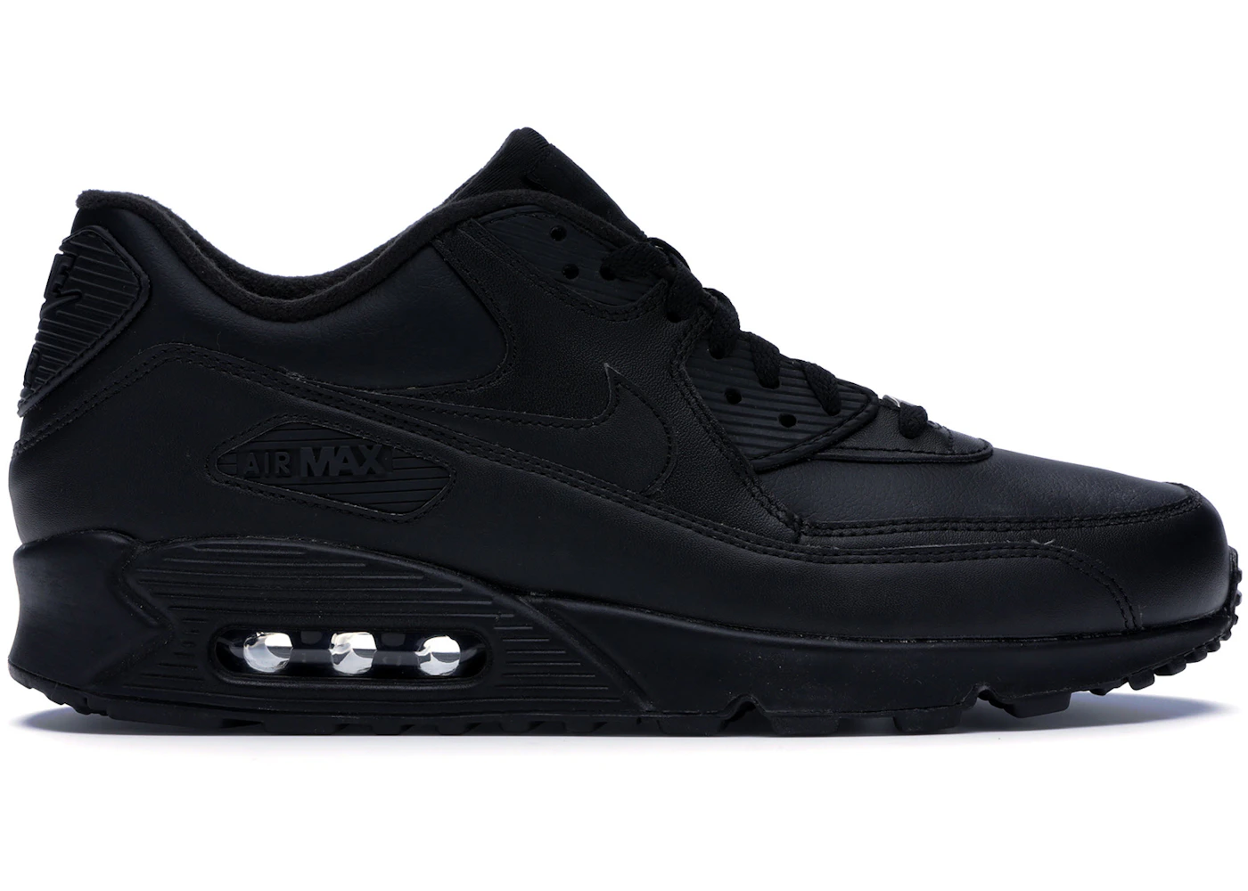 Nike Air Max 90 Leather Black Men's - 302519-001 - US