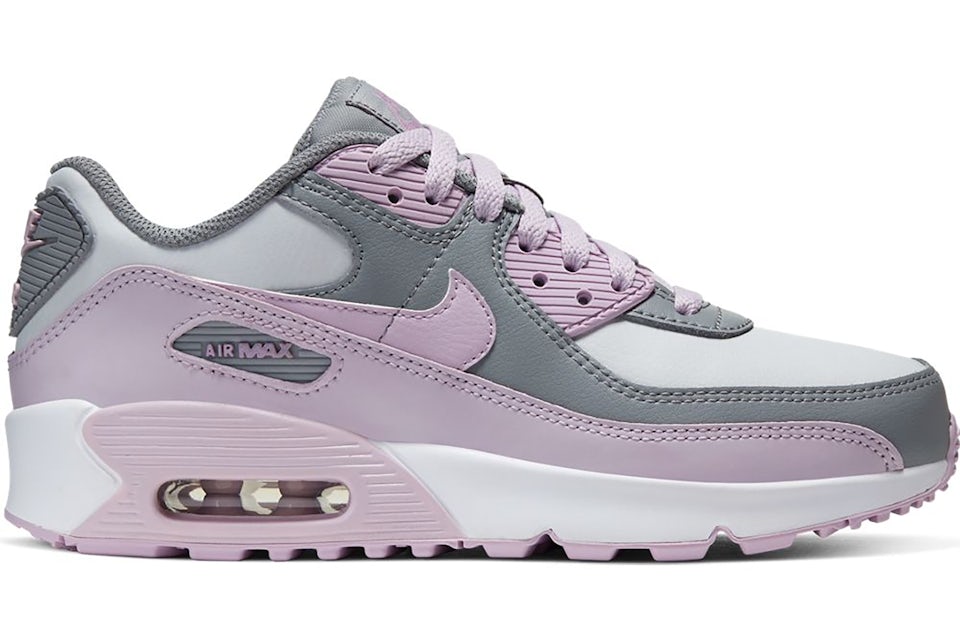 Nike Air Max 90 Leather Particle Grey Iced Lilac GS