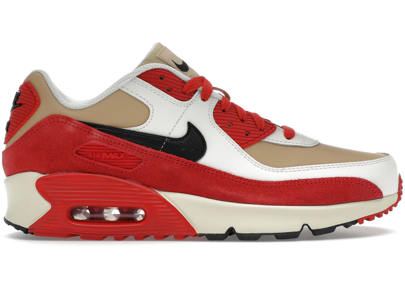 Nike Air Max 90 Leather Sesame Red Clay (GS) CD6864-200 US