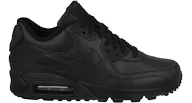 Nike Air Max 90 Leather Triple Black (GS)