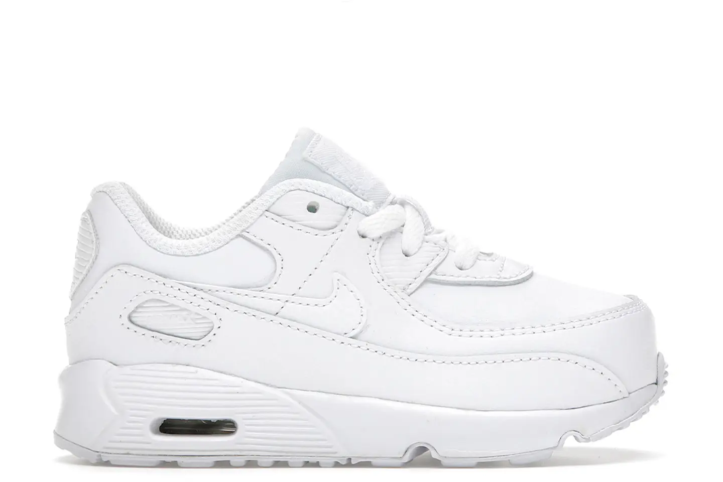 Nike Air Max 90 Leather Triple White (TD) Toddler - CD6868-100 - US