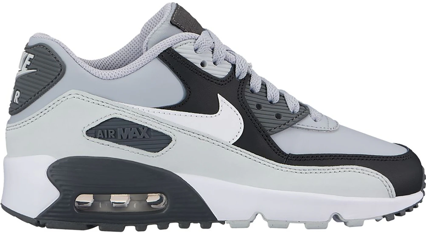 Nike Max 90 Leather Wolf Grey Black (GS) 833412-016