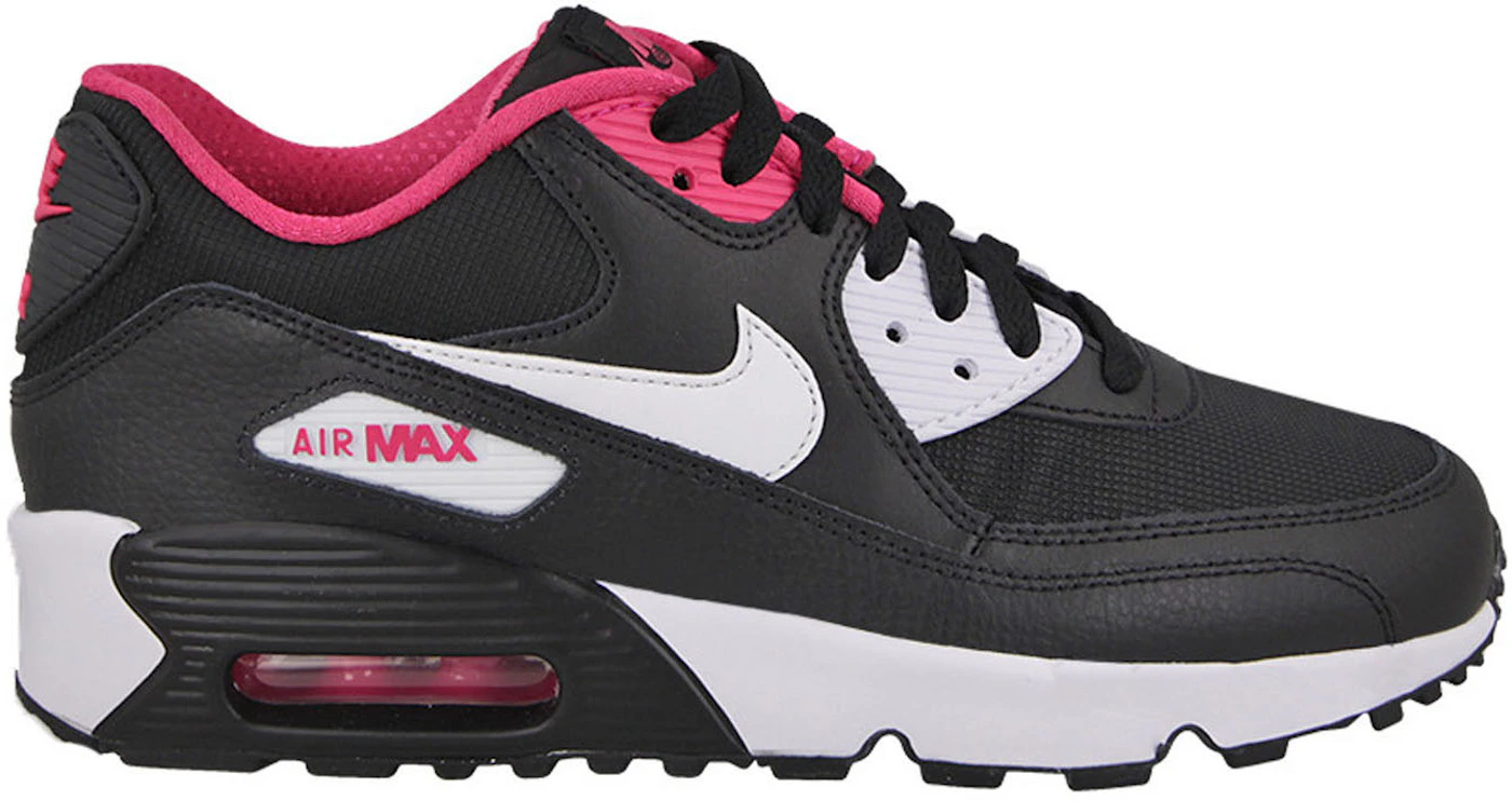 Nike Air Max 90 Black White Pink (GS) Kids' - 833340-002 - US