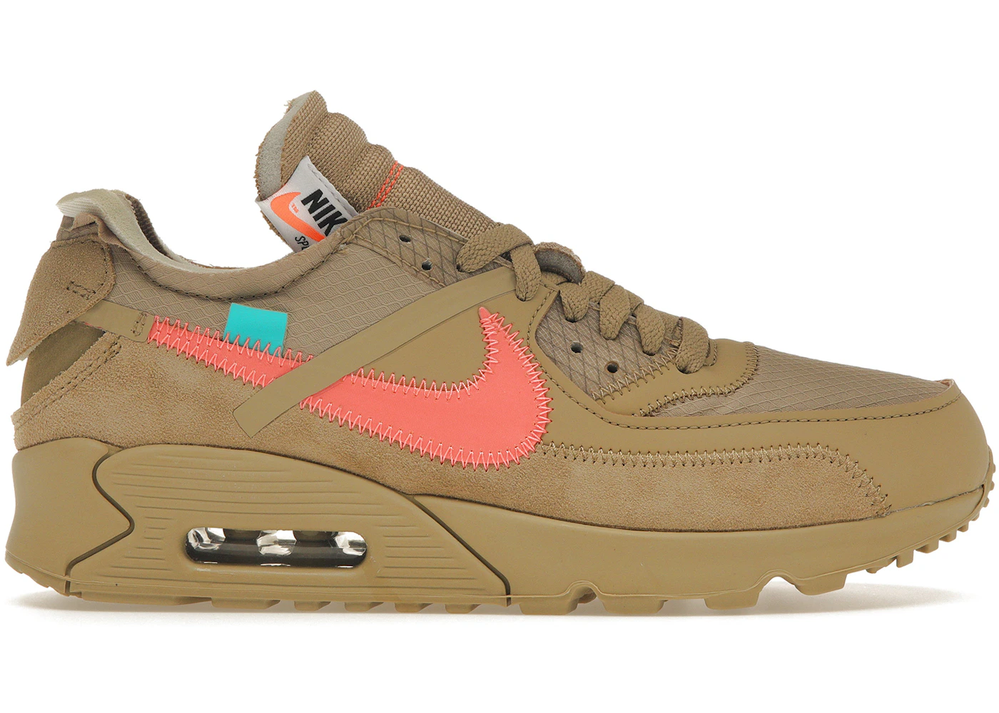 Nike Air Max 90 Off-White en marrón desierto Hombre AA7293-200 MX