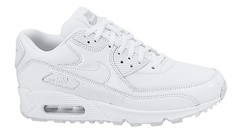 air max 90 white metallic silver