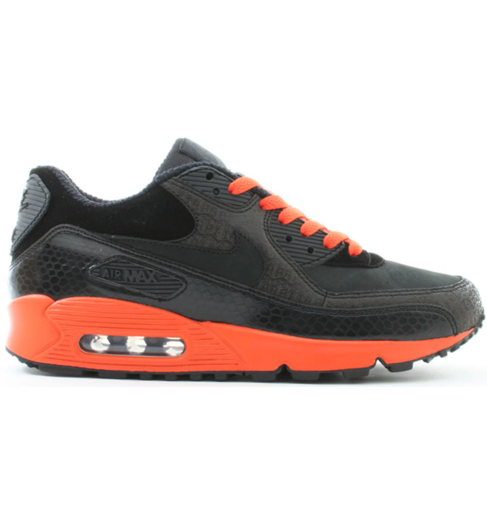 Nike Air Max 90 Powerwall Black Orange Men s 314206 002 US