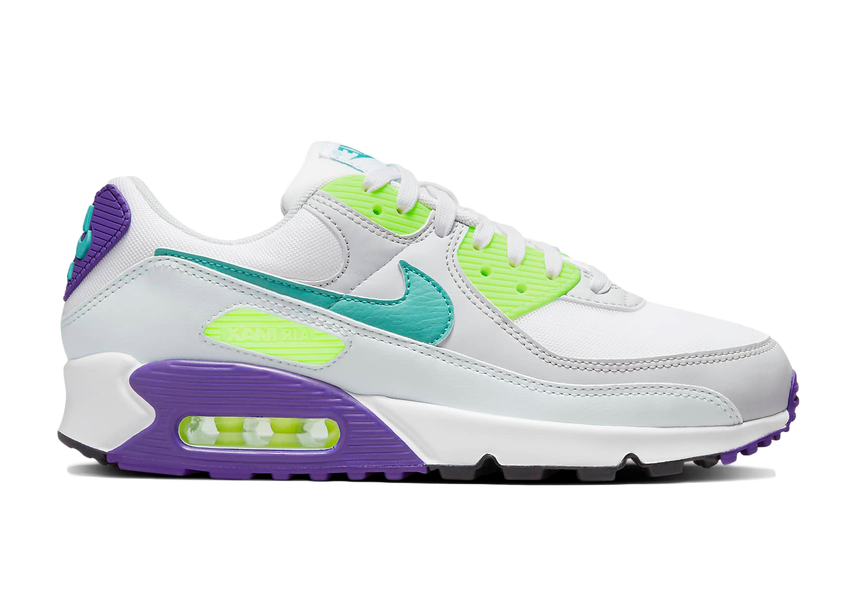 purple and teal air max 90
