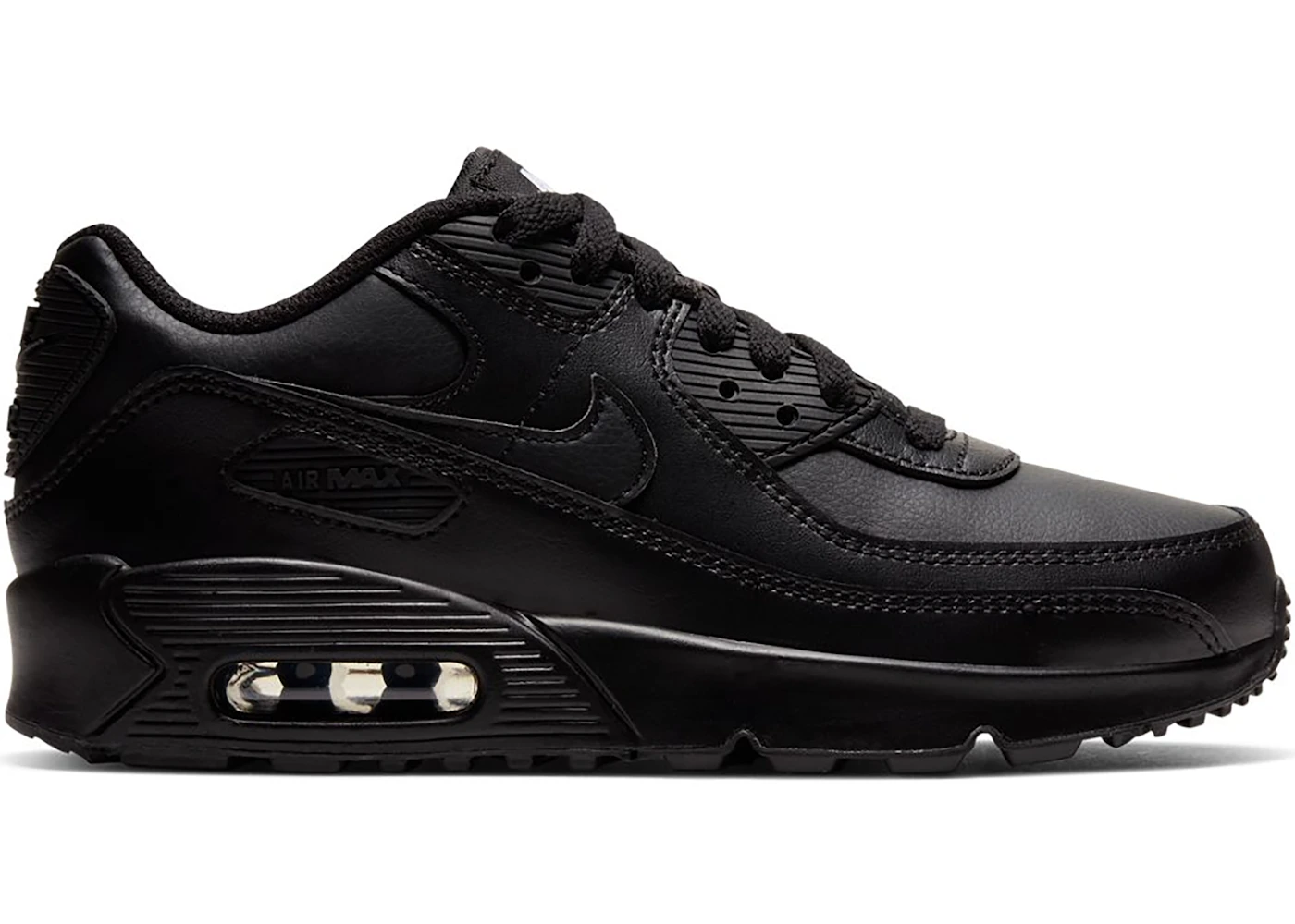 Nike Air Max 90 Recraft Triple Black GS Kids CD6864 001 US